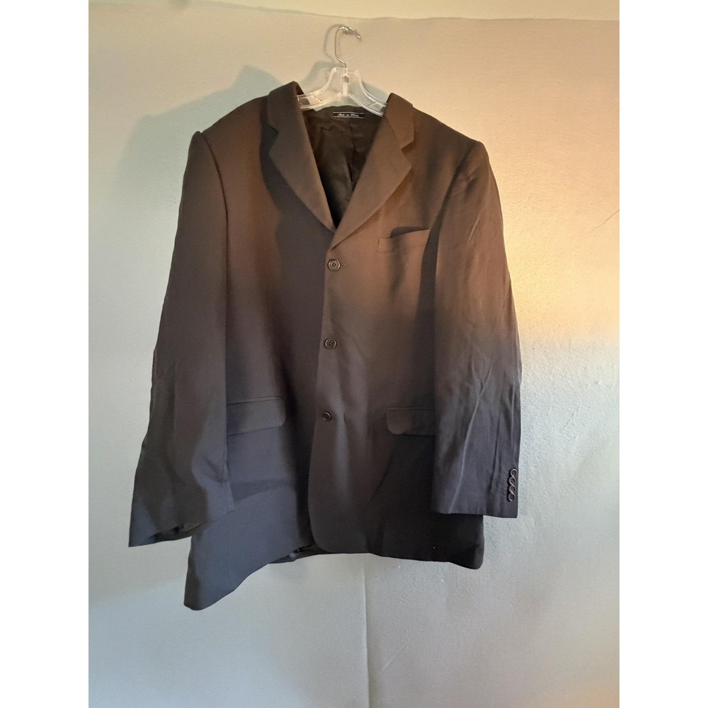 Bachrach Blazer Sport Coat Mens 48 Brown Wool Nylon Classic Italy Jacket Formal